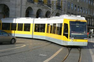Portugal, Lisbon: modern trolley