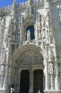 Portugal, Lisbon: baroque entryway to Saint Jeronimo Monastery