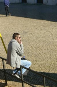 Portugal, Lisbon: typical European smoking