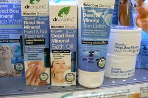 Portugal, Lisbon: grocery store Dead Sea skin products