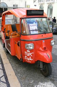 Portugal, Lisbon: tuk-tuk taxi (copied from Thailand)