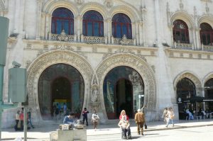 Portugal, Lisbon: art Deco entries to a train station