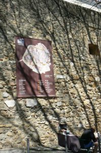 Portugal, Lisbon: shadows on a stone wall