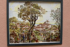Portugal, Sintra tile landscape of the town