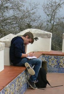 Portugal, Sintra  student sketching