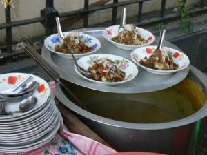 Burma, Rangoon: street lunch