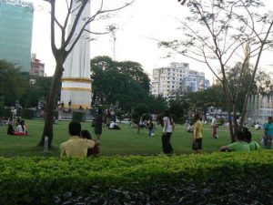 Burma, Rangoon: Mahabandoola Garden park surrounds the Independence Monument; After Independence from