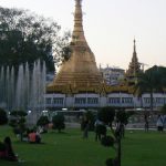 Burma, Rangoon: Mahabandoola Garden park is next to Sule Paya pagoda