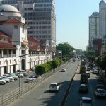 Burma, Rangoon: Bogyoke Aung San Market along the main road of