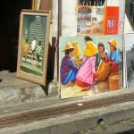 Burma, Rangoon: Bogyoke Aung San Market art store