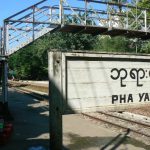 Burma, Rangoon: local train station