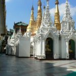 Burma, Rangoon; Shwedagon Pagoda shrines
