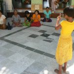 Burma, Rangoon; Shwedagon Pagoda; local visitors