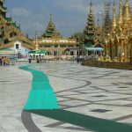 Burma, Rangoon; Shwedagon Pagoda interior