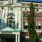 Burma, Rangoon; Shwedagon Pagoda; old British Customs House