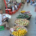 Burma, Rangoon: fruit vendor