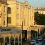 Burma, Rangoon; Myanmar Airlines office and Strand Hotel