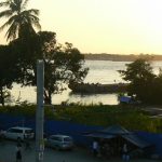 Burma, Rangoon: Yangon River from Strand Road