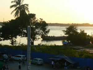 Burma, Rangoon: Yangon River from Strand Road