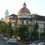 Burma, Rangoon: Strand Road building