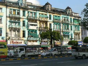 Burma, Rangoon: European architecture; the country was a British colony for