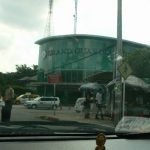 Burma, Rangoon: shopping mall entrance