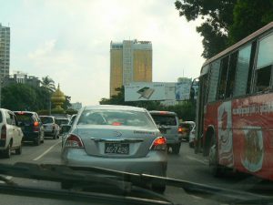 Burma, Rangoon: traffic jam