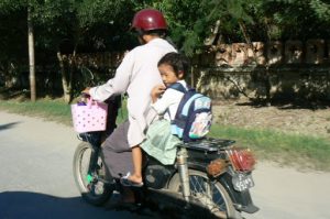 Burma, Mandalay: school bus