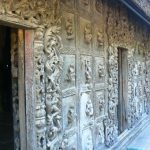 Burma, Mandalay: Shwe In Bin Kyaung monastery  beautiful long wall