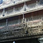 Burma, Mandalay: Shwe In Bin Kyaung monastery--all teak wood