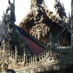 Burma, Mandalay: Shwe In Bin Kyaung monastery detail