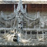 Burma, Mandalay: Shwe In Bin Kyaung monastery detail