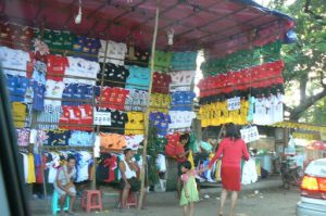 Burma, Mandalay: local clothing store