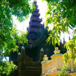 Burma, Mandalay: Shwe In Bin Kyaung monastery temple spire;  one