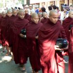 Burma, Mandalay The monastery receives many tourists (especially Japanese) who come to