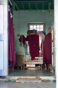 Burma, Mandalay  Maha Ganayon Kyaung Monastery; sleeping dormitory