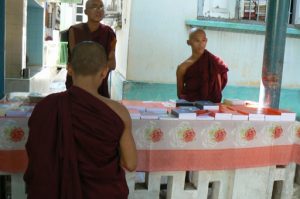 Burma, Mandalay  Maha Ganayon Kyaung Monastery; book store for tourists