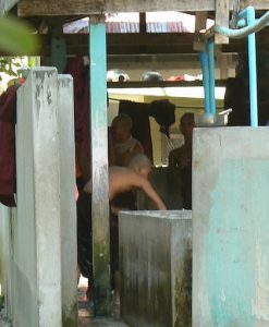 Burma, Mandalay  Maha Ganayon Kyaung Monastery; morning wash-up