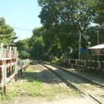 Burma, Mandalay  Maha Ganayon Kyaung Monastery; rail tracks (active?)