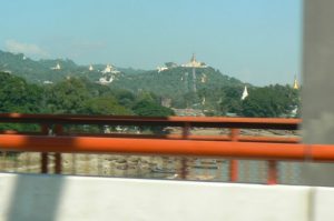 Burma: Mandalay: Sagaing Hill.  Views of other stupas