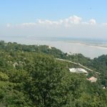 Burma: Mandalay: Sagaing Hill; view of Ayeyarwady River from Pon Nya
