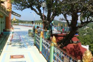 Burma: Mandalay: Sagaing Hill;  terrace and trees at Pon Nya