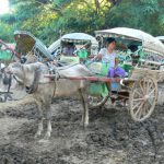 Burma, Mandalay: Ava (or Inwa); the road is quite muddy in