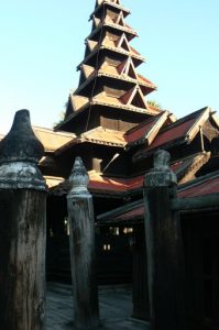 Burma, Mandalay: Ava (or Inwa); the Bagaya Kyaung monastery is made