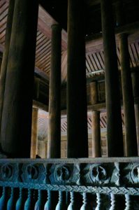 Burma, Mandalay: Ava (or Inwa); the Bagaya Kyaung monastery interior detail