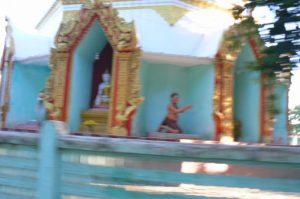 Burma, Mandalay: Ava (or Inwa); Buddhist shrine; photo taken from a