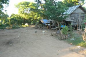 Burma, Mandalay: Ava (or Inwa); village house and yard