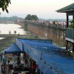 Burma: Mandalay: U Bein Bridge; South of Mandalay city is large