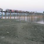 Burma: Mandalay: U Bein Bridge; the world's longest teak footbridge