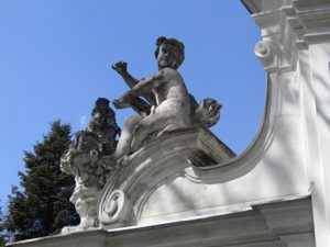 Austria, Graz: Eggenberg Palace entry gate detail